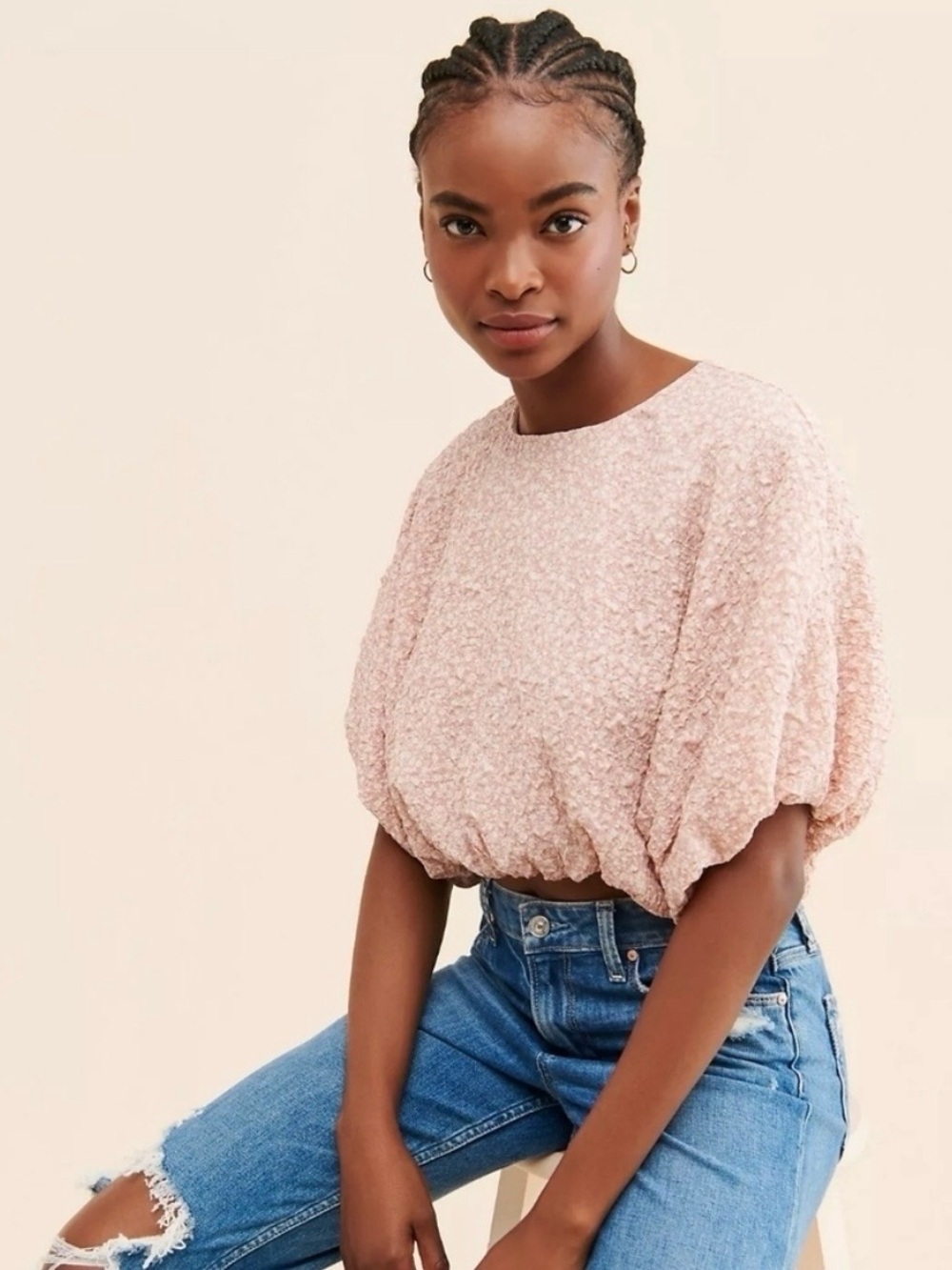 English Factory Cotton Candy Voluminous Top Size XS